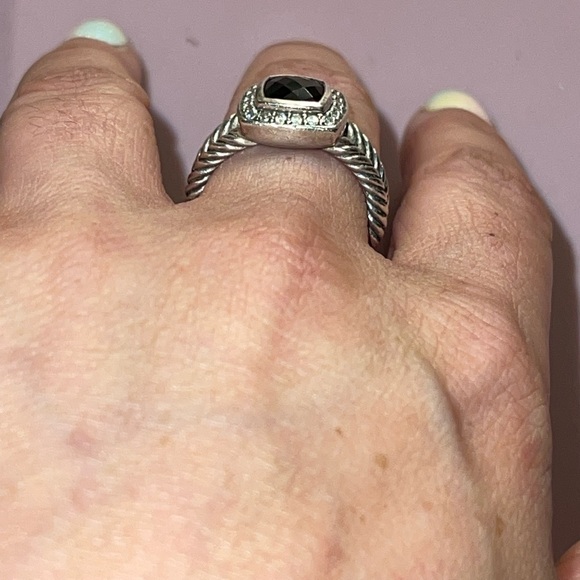 David Yurman Petite Albion® Ring w/Black Onyx& Pavé Diamonds🔥CLEARANCE PRICE🔥 - Picture 4 of 13